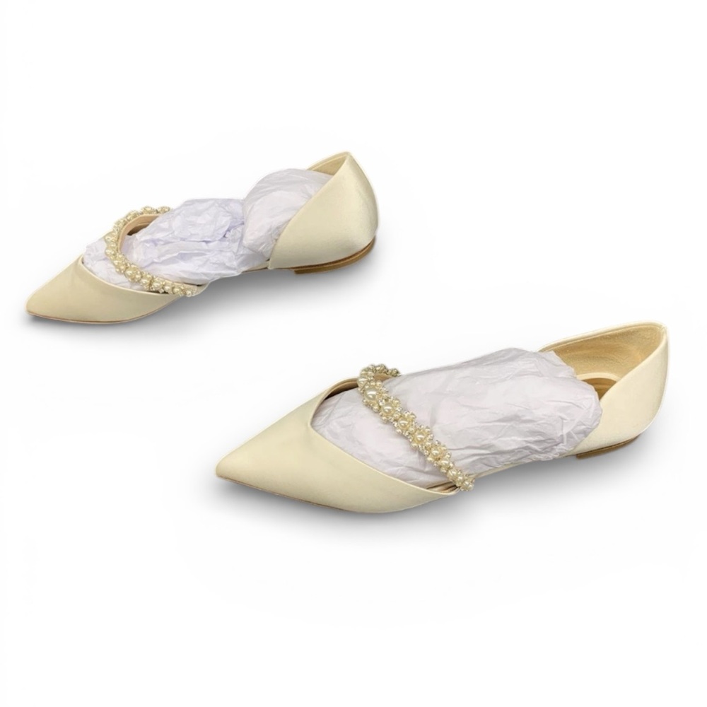 Badgley Mischka - Ivory Natalia Flats - Bridal Flats - NIB - Size 7.5 - Picture 11 of 13